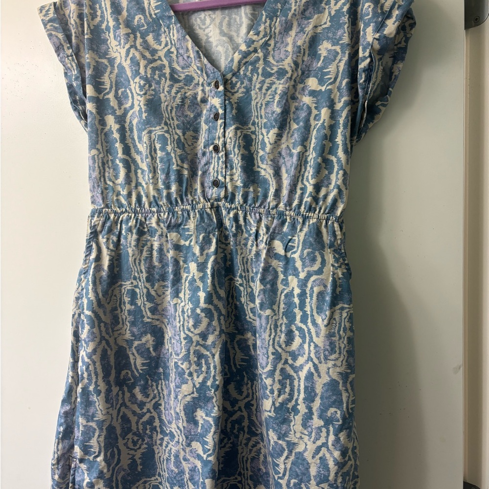 Kavu Blue and White Mini Dress